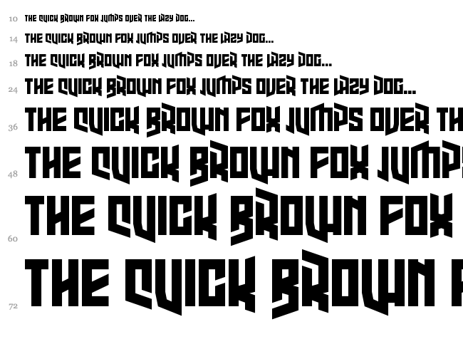 High Jinks font waterfall
